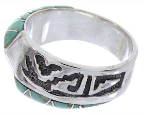 Turquoise Genuine Sterling Silver Southwest Ring Size 7-1/2 BW68316